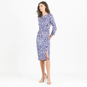 CLARA SUN WOO - Plum Cheetah Dress - SALE ITEM