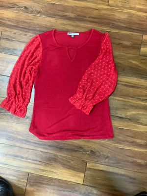 KCC - Red Sheer Blouse