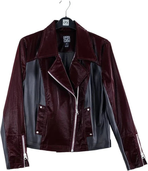 CLARA SUN WOO - Vinyl - Liquid Leather™ Jacket - Mulberry - SALE ITEM