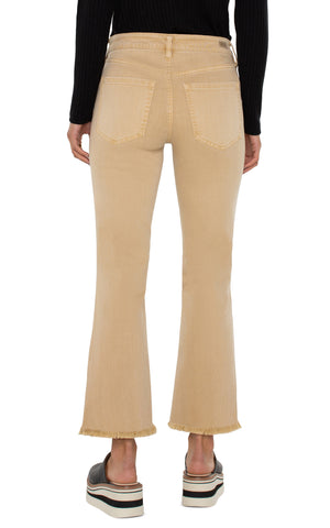 LIVERPOOL- Hannah Crop Flare Jeans - Hayseed Tan